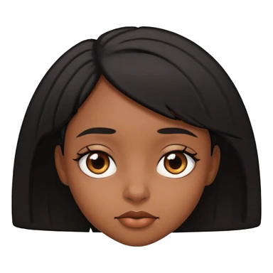 black girl with lazy eye sticker
