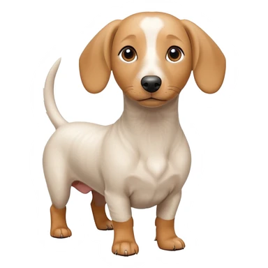 White dachshund sticker