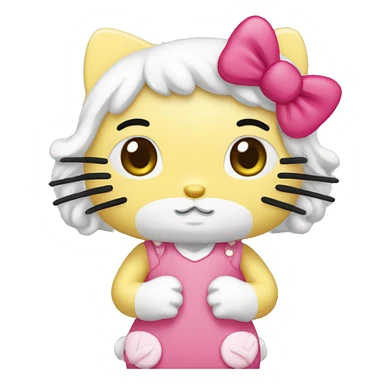 Hello kitty con gestos sticker