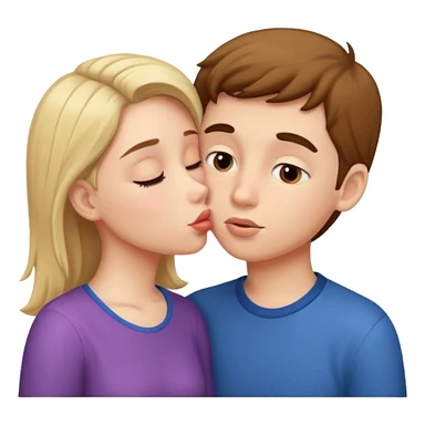 A girl kissing boy sticker