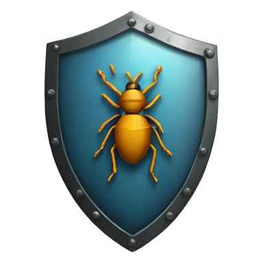 shield with anti bug icon sticker