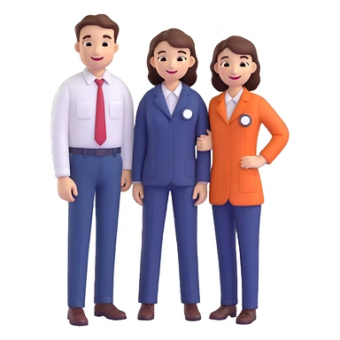 a pair of working parents sticker