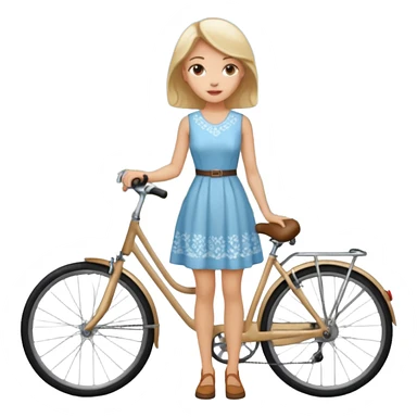 Lady with bicycle sticker