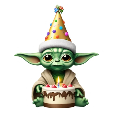 Yoda birthday sticker