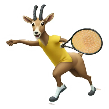 Chamois playing tennis sticker