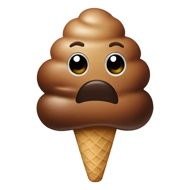 smelly brown ice cream sticker