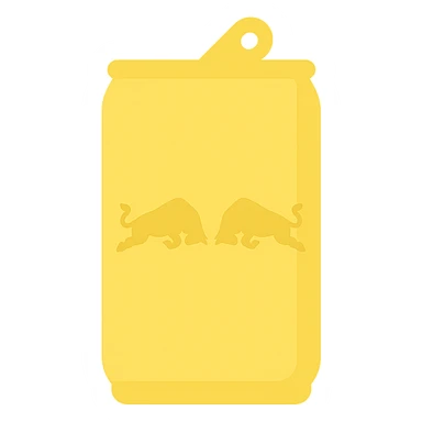 Flat icon Red Bull yellow sticker