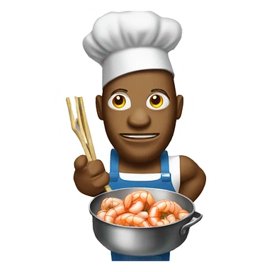 King Kong cooking shrimp scampi sticker