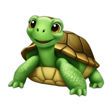 Tortue sur un ordinateur sticker