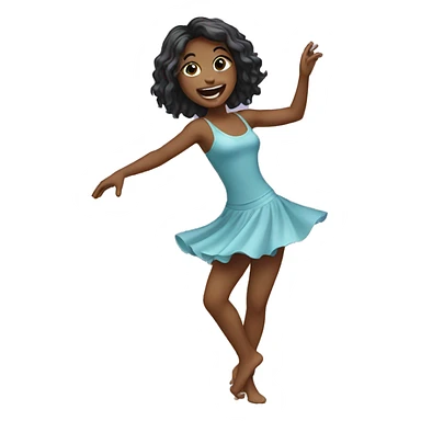 dancing girl sticker