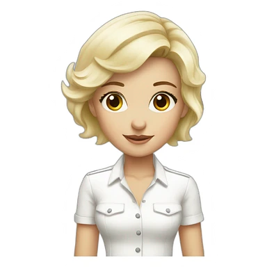 cute blonde girl in a white BMW sticker