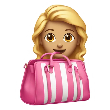 Pink and white that girl bag sticker