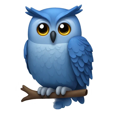 blue owl sticker