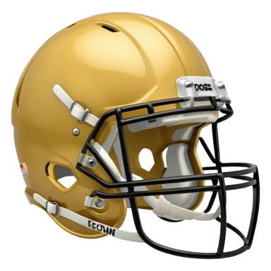 College football player helmet in gold color  sticker