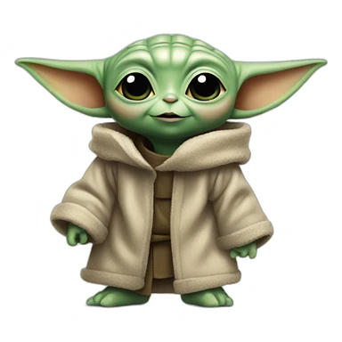 baby yoda celebrating a goal sticker
