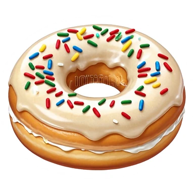 Cream donut sticker