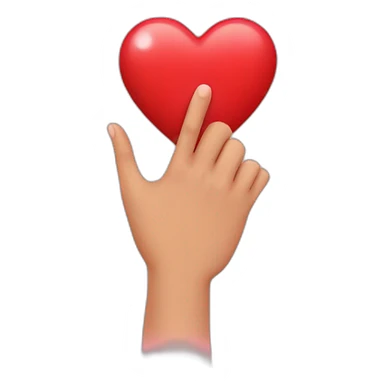 Showing heart in hand  sticker
