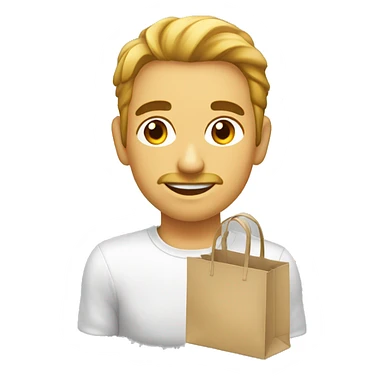 bolsas de compra blancas y plateadas sticker