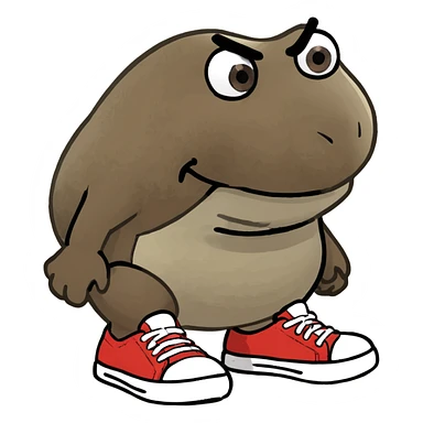 Super Mario goomba with feet covered with shoes  sticker