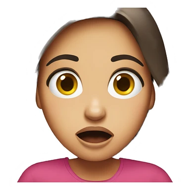 Shocked brunette girl sticker