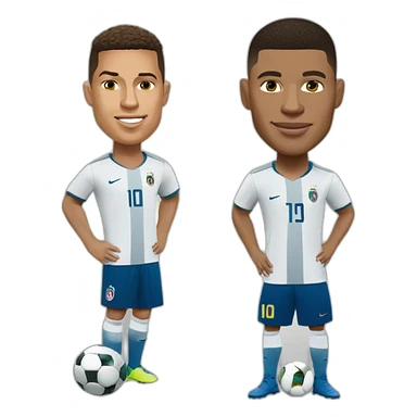 Ronaldo et Mbappé sticker