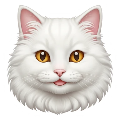 smiling white cat sticker