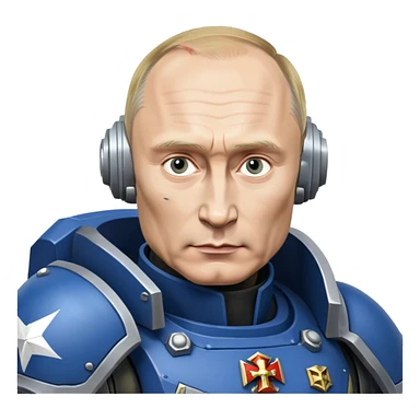 Vladimir Putin in power armor warhammer 40k style sticker