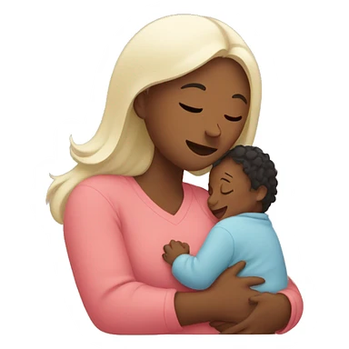 Mom hugging her baby sticker