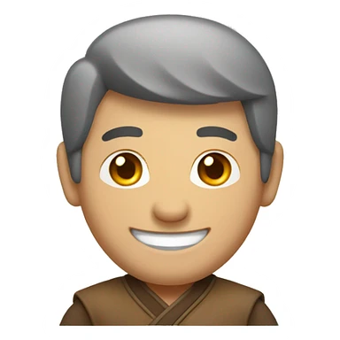 Smiling Mongolian man showing thumbs up  sticker