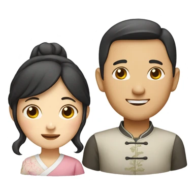 Chinese husband and wife sticker