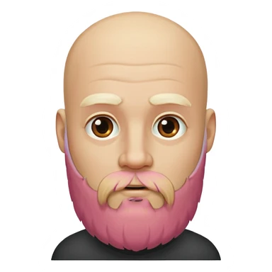 bald man with long blone beard  sticker