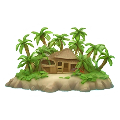 Island in ocean sticker