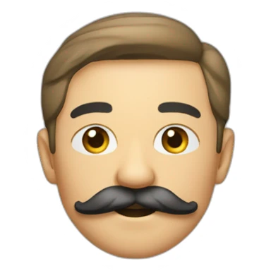 Homme mouchtache carré sticker