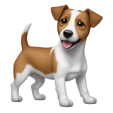 a jack russel with a teddy bear sticker