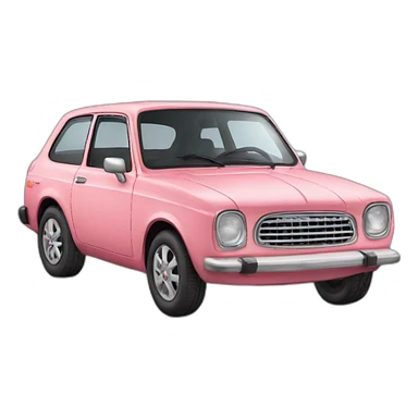 Citrouille rose sur une voiture sticker
