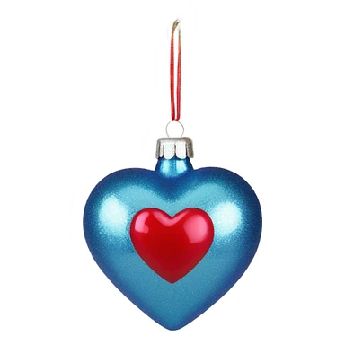 Red heart Christmas ornament ￼ sticker