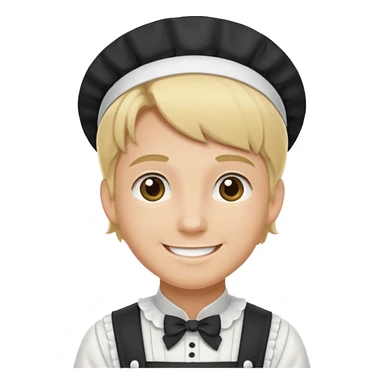 blond male maid sticker