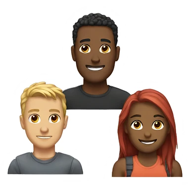 3 friend team  sticker