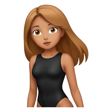 girl in bodysuit looking up sticker