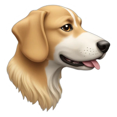 a dog with a long muzzle in profile sticker