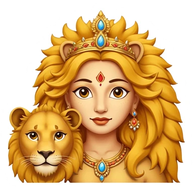 Divine Mother Durga & Lion. sticker