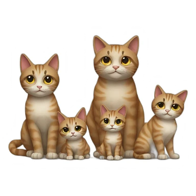 A cat family  sticker