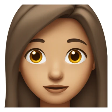 a girl with beautiful brown hair and amber eyes sticker