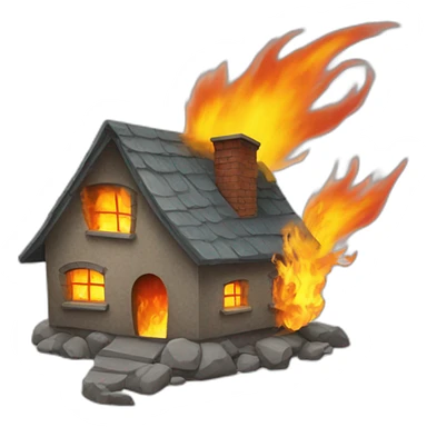 rat with house on fire sticker