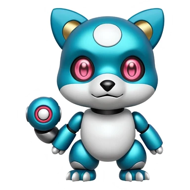 Badass Rosy Scary Oshawott-Robo-Pokémon sticker