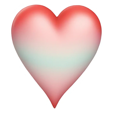 Pastel red heart sticker