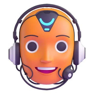 AI banner with smiling AI face and tech elements sticker