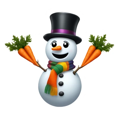 Happy snowman sticker