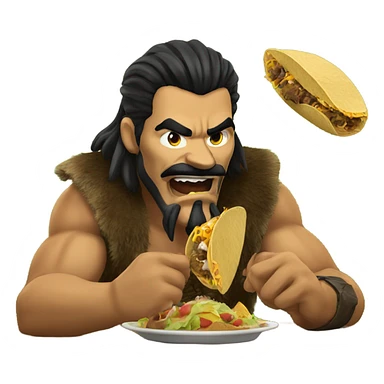 Kraven the hunter eating Taco sticker