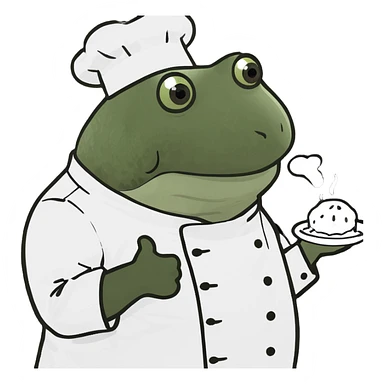 bufo in a chef coat sticker